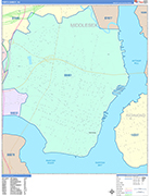 Perth Amboy  Wall Map Color Cast Style